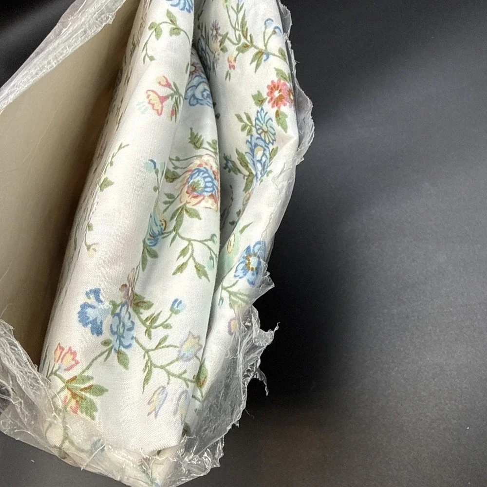 Jc Penney Twin Fitted‎ Sheet Saybrook Ocean Blue/White, New Open Bag